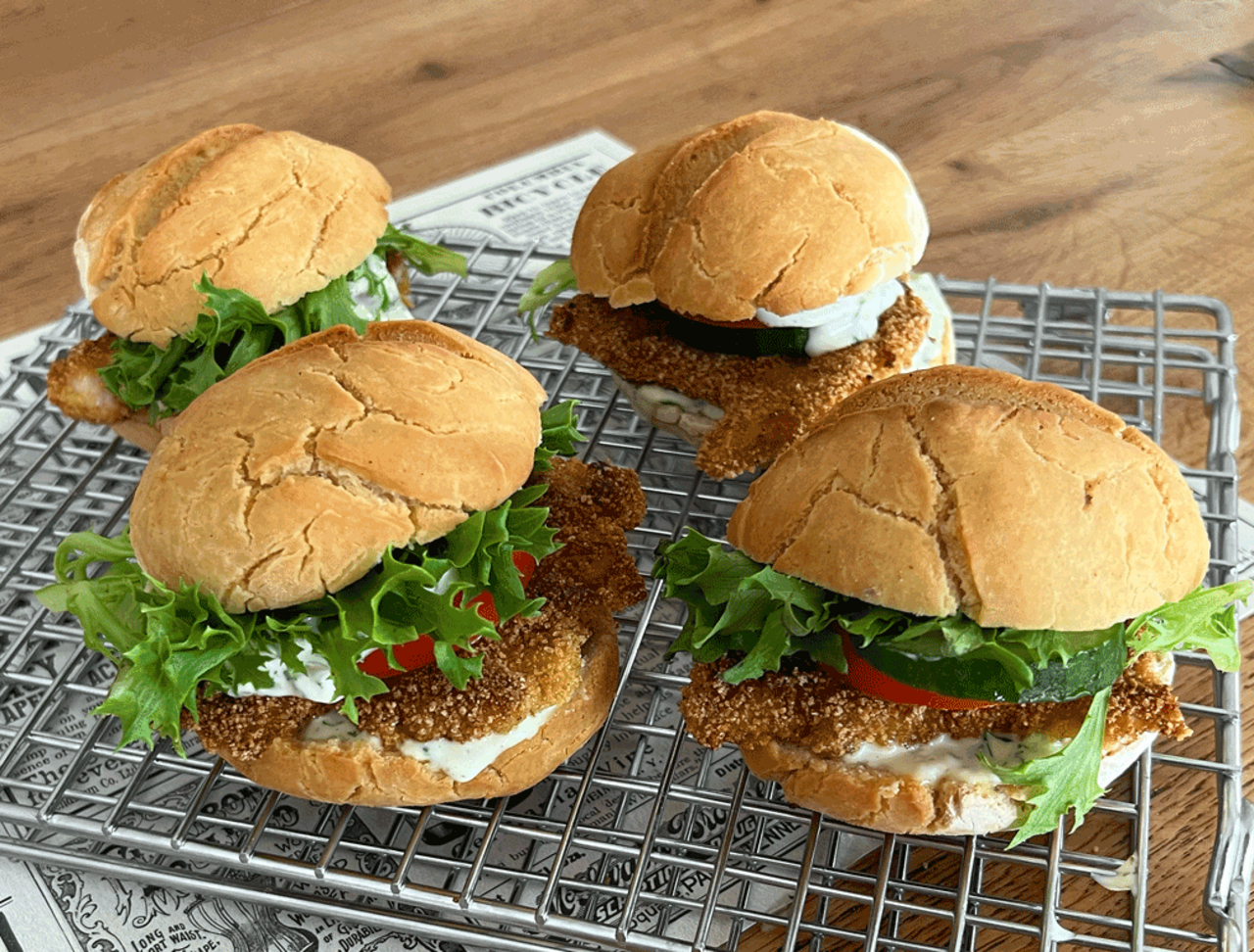 glutenfreie Poulet Burger